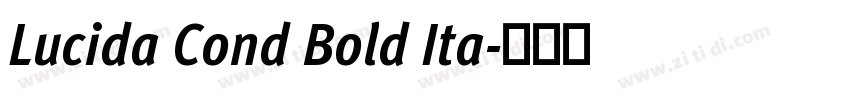 Lucida Cond Bold Ita字体转换